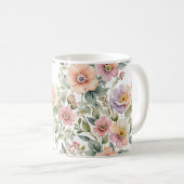 Mug Jardin floral délicatement teinté (Devant droit)