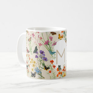 Mug Jardin Floral fleur sauvage et papillons