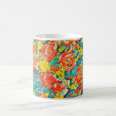Mug Jardin Floral Floral Fleuri de couleur vive Art fi (Centre)