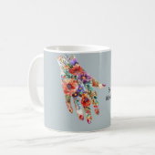 Mug Jardin Floral Main Rouge Violet (Devant gauche)