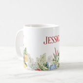 Mug Jardin Floral Personnalisé Fleurs colorées (Devant gauche)