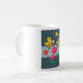 Mug Jardin Floral Rose et abeilles (Devant gauche)