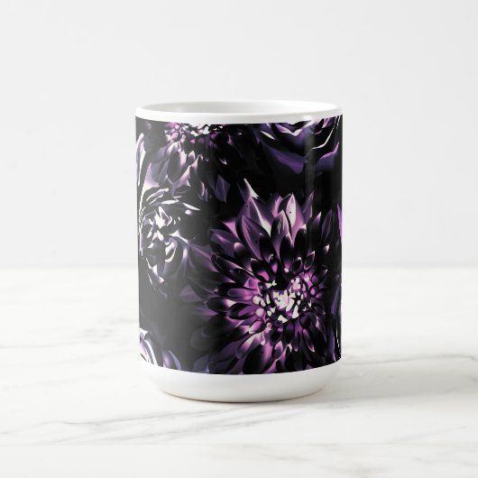 Mug Jardin foncé Vis mauve Fleurs de Glam (Centre)