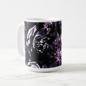 Mug Jardin foncé Vis mauve Fleurs de Glam (Devant gauche)
