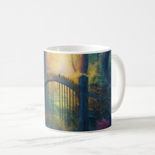 Mug Jardin forestier enchanté | ART NUMÉRIQUE (Devant droit)