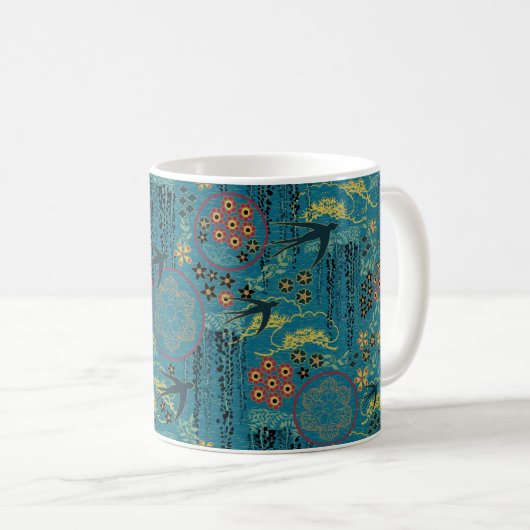 Mug Jardin japonais avec hirondelles (Devant droit)