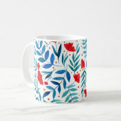 Mug Jardin magique - rouge et turquoise (Devant gauche)