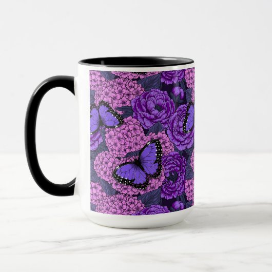 Mug Jardin morpho bleu 2 (Gauche)