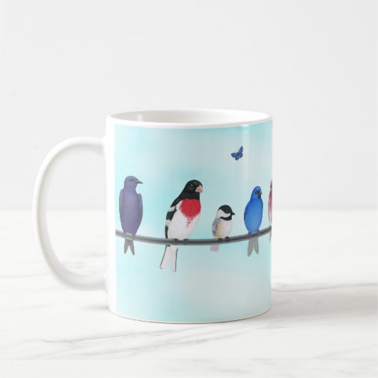 Mug jardin oiseaux clothesline 1 (Gauche)