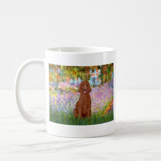 Mug Jardin - Poodle rouge foncé #1 (Gauche)