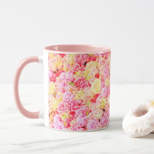 Mug Jardin rose (Avec donut)