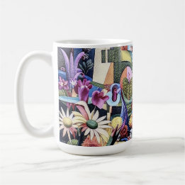 Mug Jardin surréel - Floral Illustration design 1