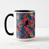 Mug Jardin toucan en rouge et bleu (Gauche)