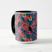 Mug Jardin toucan en rouge et bleu (Devant gauche)