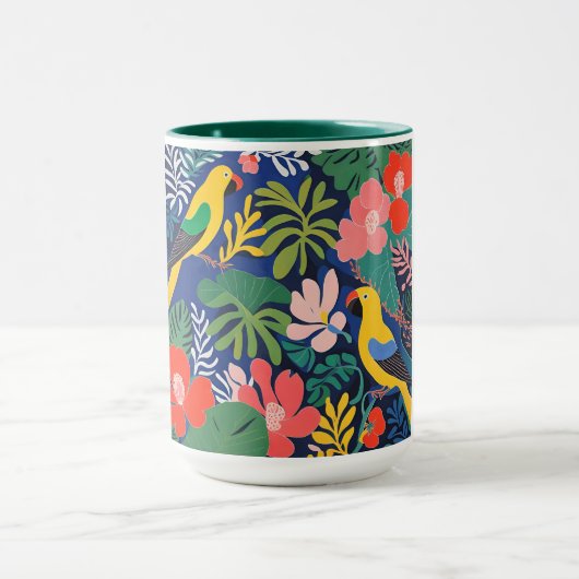 Mug Jardin tropical Expressionnisme moderne Oeuvre d'a (Centre)