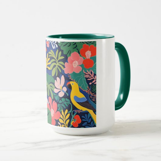 Mug Jardin tropical Expressionnisme moderne Oeuvre d'a (Devant droit)
