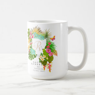 Mug Jardin tropical Monogramme blanc