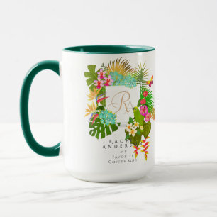 Mug Jardin tropical Monogramme blanc