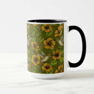 Mug Jardin tropical nocturne jaune et vert