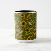 Mug Jardin tropical nocturne jaune et vert (Centre)