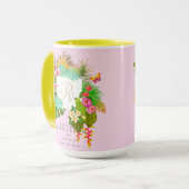 Mug Jardin tropical rose (Devant gauche)