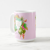 Mug Jardin tropical rose (Devant gauche)