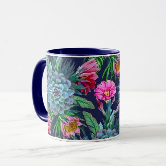 Mug Jardin tropical Succulent (Devant gauche)