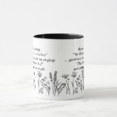 Mug Jardin Verse Rudyard Kipling Aquarelle Fleurs (Centre)