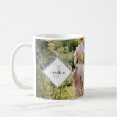 Mug Jardin Vintage Monogramme Aquarelle (Gauche)