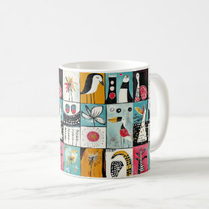 Mug Jardin Whimsical d'oiseaux et de fleurs