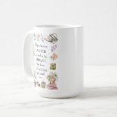 Mug Jardinage et bibliothèque Citation Jardin Floral (Devant gauche)
