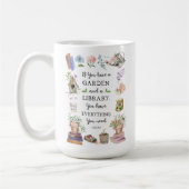 Mug Jardinage et bibliothèque Citation Jardin Floral (Gauche)