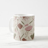 Mug Jardinage Lover Garden Outils Rose (Devant gauche)