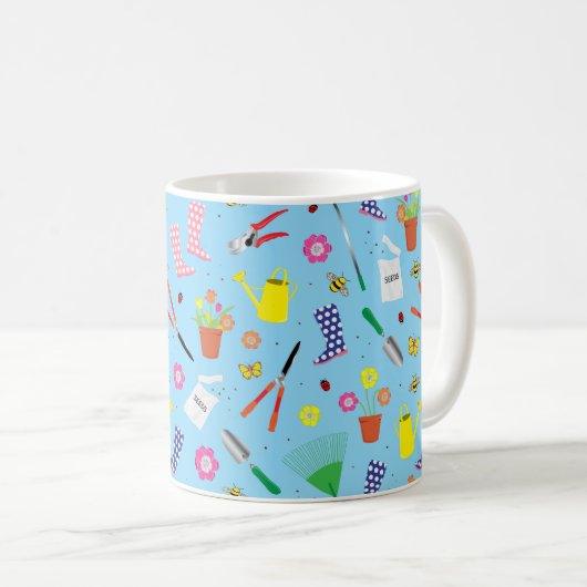 Mug Jardinage Outils Cartoon Gardener (Devant droit)