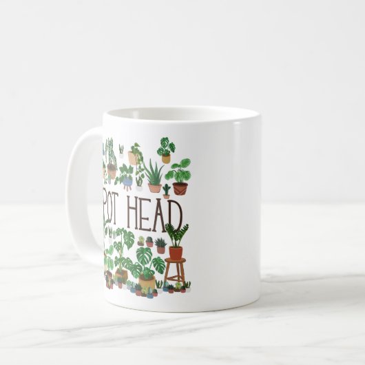 Mug Jardinage Poted Plante Pot Head (Devant gauche)