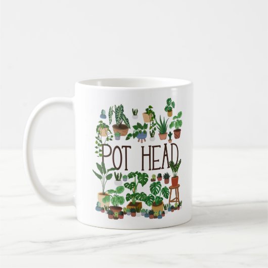 Mug Jardinage Poted Plante Pot Head (Gauche)
