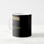 Mug Jardiner Fille Drôle Dire en Or (Devant gauche)