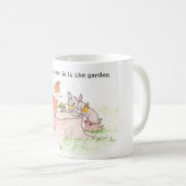 Mug Jardinier de cuisine - corgi et lapins (Devant droit)