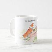 Mug Jardinier de cuisine - corgi et lapins (Devant gauche)