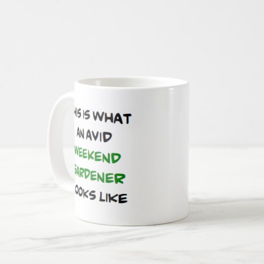 Mug jardinier de week-end, passionné (Devant gauche)