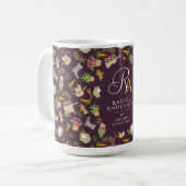 Mug Jardinier Monogramme Brun (Devant gauche)