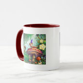 Mug Jardins de fleurs de champignons Gnomes enchantés (Devant gauche)