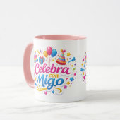 Mug Jarra Personalizada “Celebra Conmigo” | Ideal para (Devant gauche)