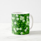 Mug Jasmin Blanc Parmi Les Feuilles Verts (Devant droit)