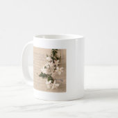 Mug jasmin sur vieux script dames à manches longues t- (Devant gauche)
