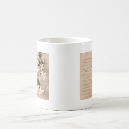 Mug jasmin sur vieux script dames à manches longues t- (Centre)