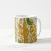 Mug jaune Abstrait, cuivre et vert (Devant droit)