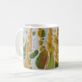 Mug jaune Abstrait, cuivre et vert (Devant gauche)