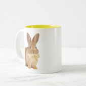 Mug Jaune Adorable Lapin (Devant gauche)