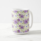 MUG JAUNE AUX TONS DE FLEURS D'EAU VIOLENTES (Devant droit)